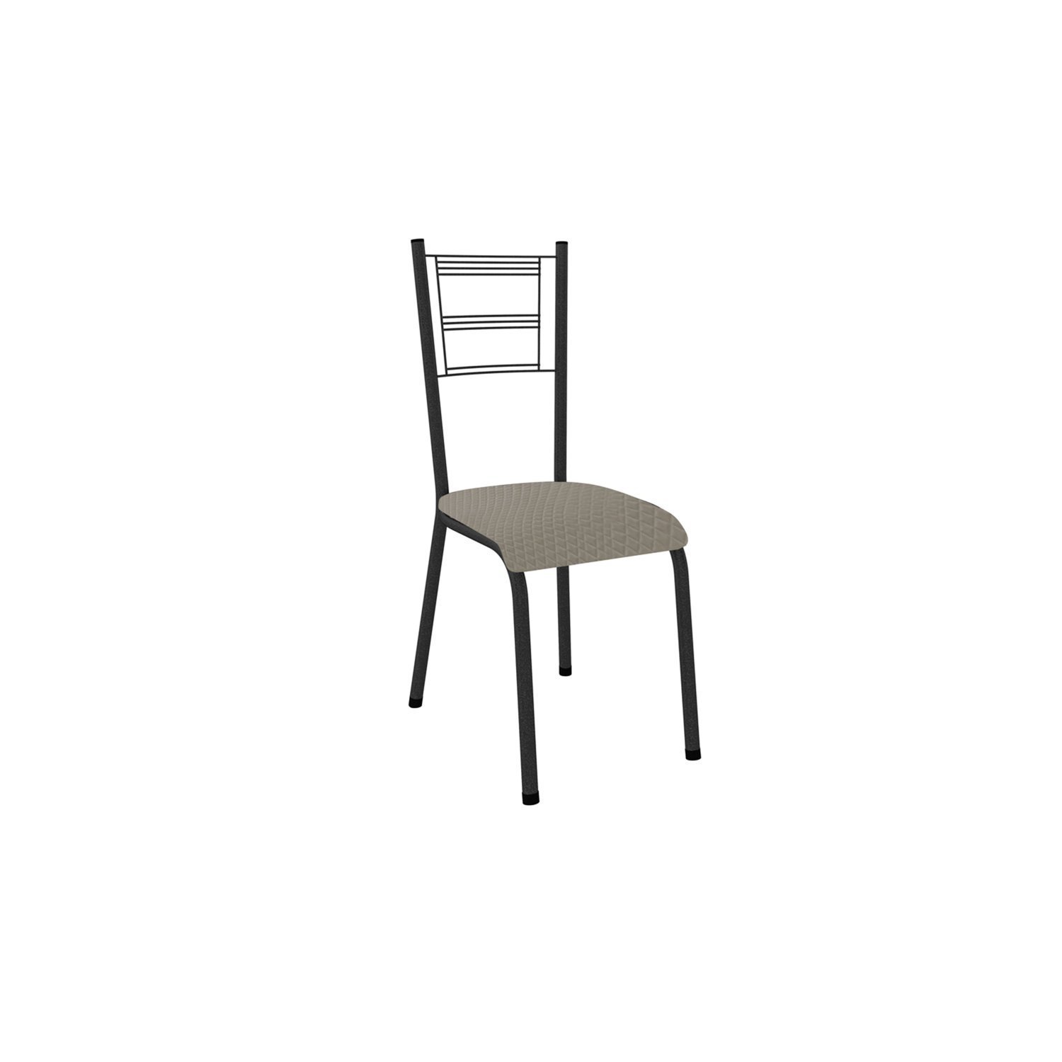 Conjunto Mesa Miami 150cm Granito 6 Cadeiras Santiago Assento Courino - 4