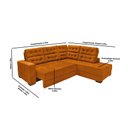 Ver imagem 5 de Sofá de Canto Retrátil e Reclinável Santorini 2,70x2,25m - Terracota