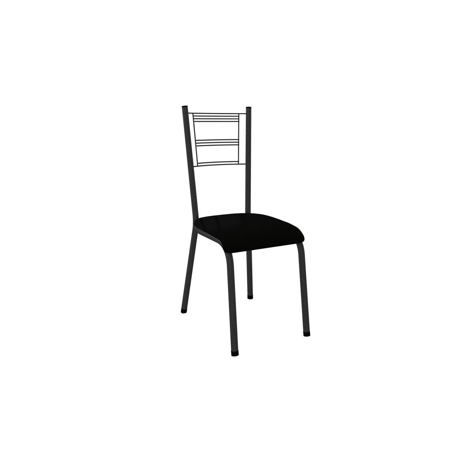 Conjunto Mesa Miami 150cm Granito 6 Cadeiras Santiago Assento Courino - 4