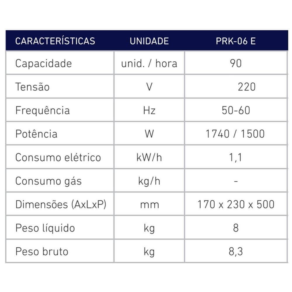 Crepeira Elétrica 6 Cavidades de Palito Progás Prk-06 Style 220v - 3