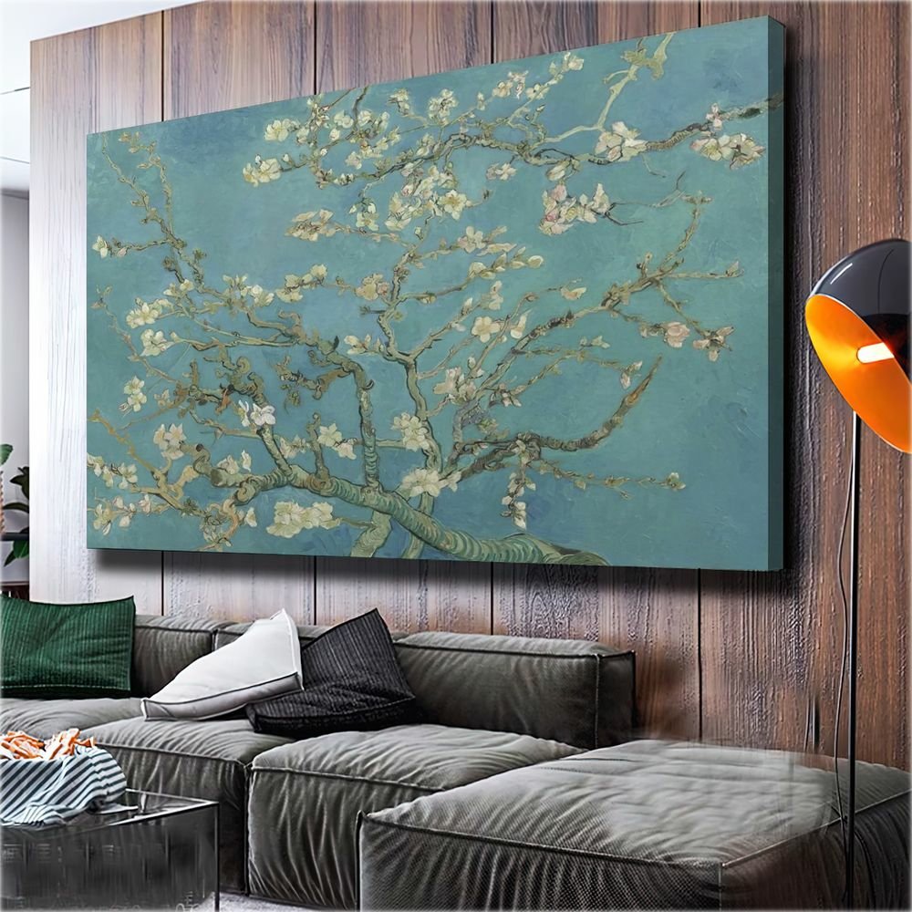 Quadro Decorativo Van Gogh Flor De Amendoeira:60x40 cm/BORDA INFINITA - 2