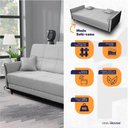 Ver imagem 4 de Sofá Cama Sérvia 2,00m Cinza Linho Rústico - King House