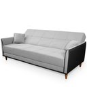 Ver imagem 7 de Sofá Cama Sérvia 2,00m Cinza Linho Rústico - King House