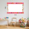 Lousa Quadro Branco em Pvc Infantil 62x40 Cm - Rosa - Ref 07 - 2