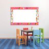 Lousa Quadro Branco em Pvc Infantil 62x40 Cm - Rosa - Ref 07 - 1
