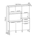 Ver imagem 3 de Cozinha Compacta 6p 2g 161 Cm Montesa Freijo Soft Ktp