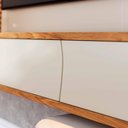 Ver mais imagens de Painel para Tv 65 Pol Bancada Suspensa Led Patmos C04 Off White Matte Freijó - Lyam Decor