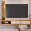 Ver imagem 7 de Painel para Tv 65 Pol Bancada Suspensa Led Patmos C04 Off White Matte Freijó - Lyam Decor