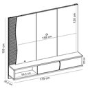 Ver imagem 5 de Painel para Tv 65 Pol Bancada Suspensa Led Patmos C04 Off White Matte Freijó - Lyam Decor