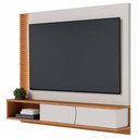 Ver imagem 6 de Painel para Tv 65 Pol Bancada Suspensa Led Patmos C04 Off White Matte Freijó - Lyam Decor