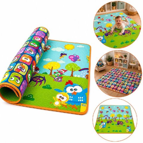 Tapete Termico Galinha Pintadinha Grande Tatame Infantil Emborrachado Dupla Face 180x120cm Educativo
