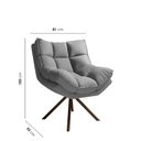 Ver imagem 3 de Poltrona Zara Giratória Yescasa