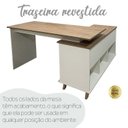 Ver mais imagens de Conjunto 3 Peças Escrivaninha em L Gold com Armário Alto e Baixo Toq Olmo Branco Artany