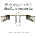 Ver imagem 4 de Kit 3 Peças Escrivaninha em L Gold com Armário Alto e Armário Baixo Toq