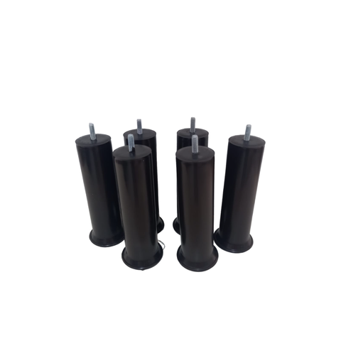 Kit 6 Pés Preto Altura 18cm para Cama Box