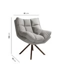 Ver imagem 3 de Poltrona Zara Giratória Yescasa