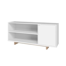 Rack para TV 55'' Nomad 135cm 01 Porta RAC6001 Appunto Móveis - Appunto Branco/Castanho - 2