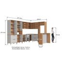 Ver imagem 4 de Cozinha Modulada Completa 11 Peças com Cristaleira 16 Portas 6 Gavetas Isabelle