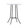 Mesa Alta Bistrô Gabi Metal Redondo - Branco - 1