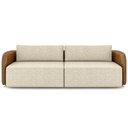 Ver imagem 3 de Sofá 3 Lugares Sala Living Orgânico 220cm Oregon K01 Couríssimo Whisky Linho Champanhe - Lyam Decor