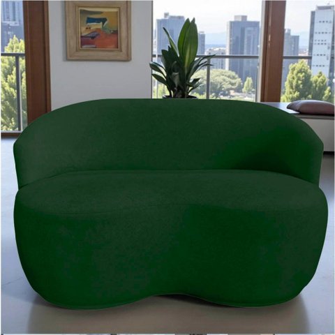 Namoradeira Decorativa Beatriz Orgânica Suede Verde
