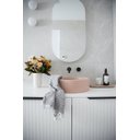 Ver imagem 5 de Espelho Parede Oval Moldura Couro para Sala Quarto Banheiro