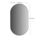 Ver imagem 7 de Espelho Parede Oval Moldura Couro para Sala Quarto Banheiro