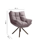 Ver imagem 3 de Poltrona Zara Giratória Yescasa