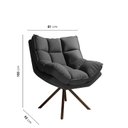 Ver imagem 3 de Poltrona Zara Giratória Yescasa