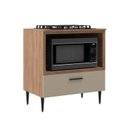 Ver imagem 1 de Balcão para Cooktop 80cm 1 Porta 1 Nicho para Forno Flora Móveis Sul