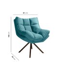 Ver imagem 3 de Poltrona Zara Giratória Yescasa