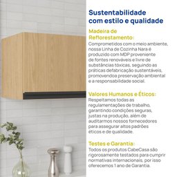 Armário Aéreo Porta Basculante 70cm Nara CabeCasa MadeiraMadeira - 7