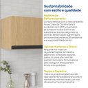 Ver imagem 7 de Armário Aéreo Planejado Porta Basculante 70cm Nara CabeCasa MadeiraOriginals Marrom/Avena