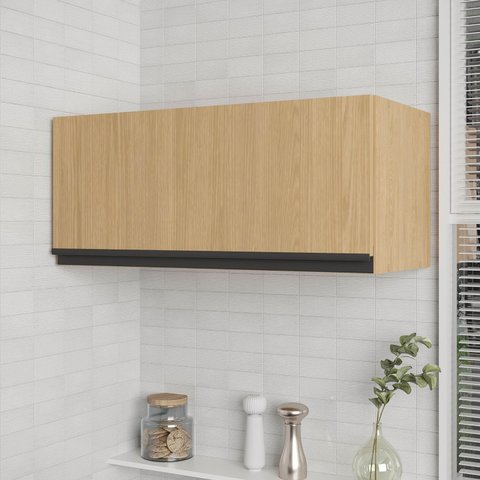 Armário Aéreo Porta Basculante 70cm Nara CabeCasa MadeiraOriginals Marrom/Avena