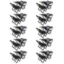 Ver imagem 1 de Kit 10 Conjuntos De Mesa Com 4 Cadeiras De Madeira Dobravel 120X70 Tabaco - Marrom