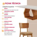 Ver imagem 6 de Sala de Jantar Mesa Ane 220cm Tampo Laqueado com Vidro Canto Moeda e 8 Cadeiras Viena Gold
