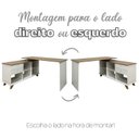 Ver imagem 4 de Conjunto 2 Peças Escrivaninha em L Gold com Armário Alto Toq Olmo Branco Artany