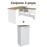 Kit 2 Peças Escrivaninha em L Gold com Armário Alto Toq - 2