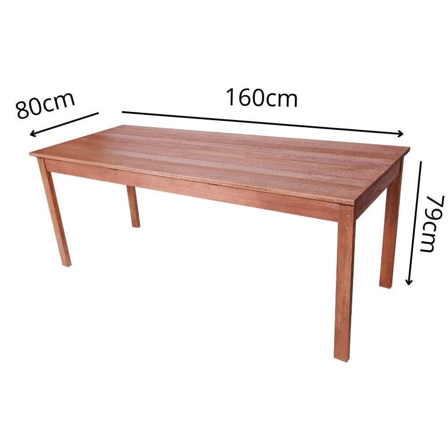 Conjunto Mesa 160cm 2 Bancos em Madeira Maciça Ultron - 3