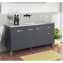 Ver imagem 1 de Balcão Gabriela 150cm 3 Portas e 1 Gaveta-ajl Móveis