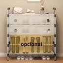 Ver imagem 7 de Sapateira Rack 6 Andares Prateleiras Organizaçao Calçado Sapato Tenis Hall de Entrada Objetos Resist