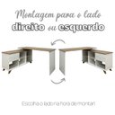 Ver imagem 4 de Kit 2 Peças Escrivaninha em L Gold com Armário Baixo Toq