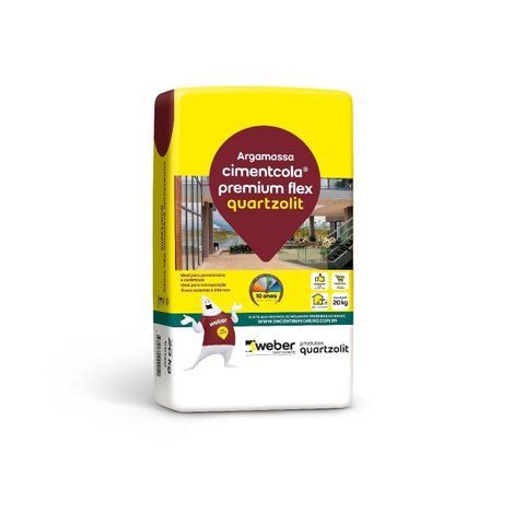 Argamassa Cimentcola Premium Flex Cinza 20kg (porc. e Piso/piso Externo) - Quartzolit