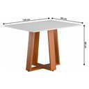 Ver imagem 3 de Mesa de Jantar 4 Lugares Multimóveis Cr50240 Cinamomo/off White