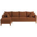 Ver imagem 1 de Sofá 4 Lugares Beny com Chaise Esquerdo Corino Terracota