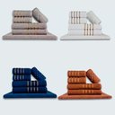 Ver imagem 1 de Jogo de Toalhas 24 P?s Cole??o Montreal 100% Algod?o Cz+br+az+mr