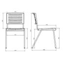 Ver imagem 3 de Kit 10 Cadeiras Escritório Fixa Hotel Auditório Niala NR17