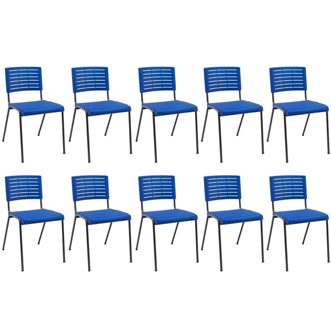 Kit 10 Cadeiras de Escritório Niala NR17 