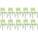 Ver imagem 1 de Kit 10 Cadeiras Escritório Fixa Hotel Auditório Niala NR17