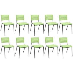 Kit 10 Cadeiras Escritório Fixa Hotel Auditório Niala NR17 - 1